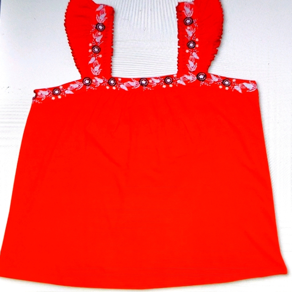 Women's flutter-Strap tank top